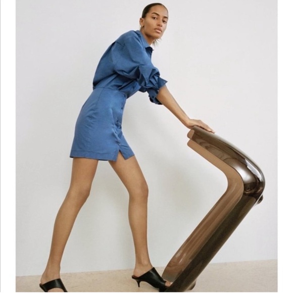 Zara Blue Mini Dress - Picture 3 of 6